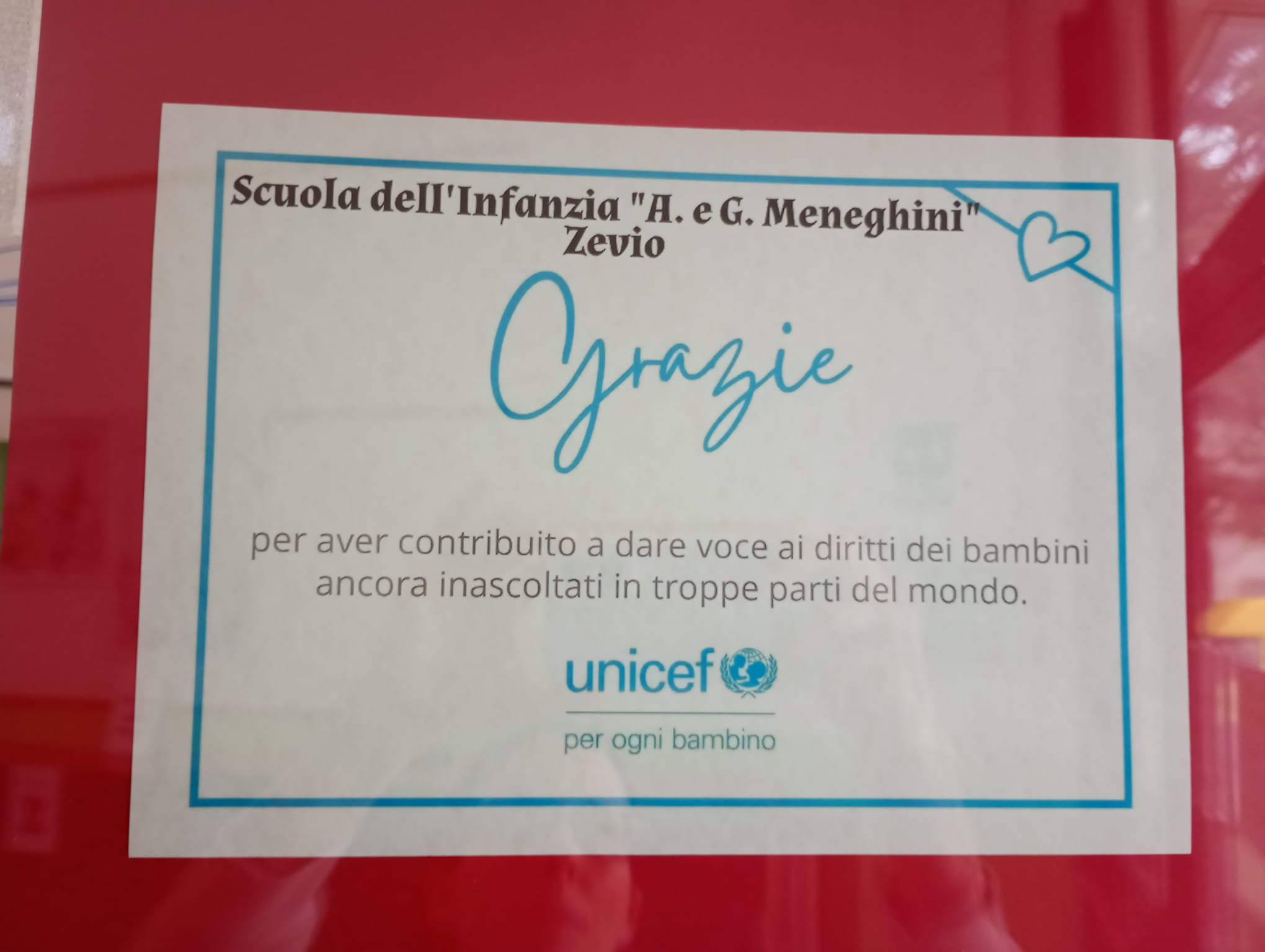 IL GRAZIE DELL’UNICEF