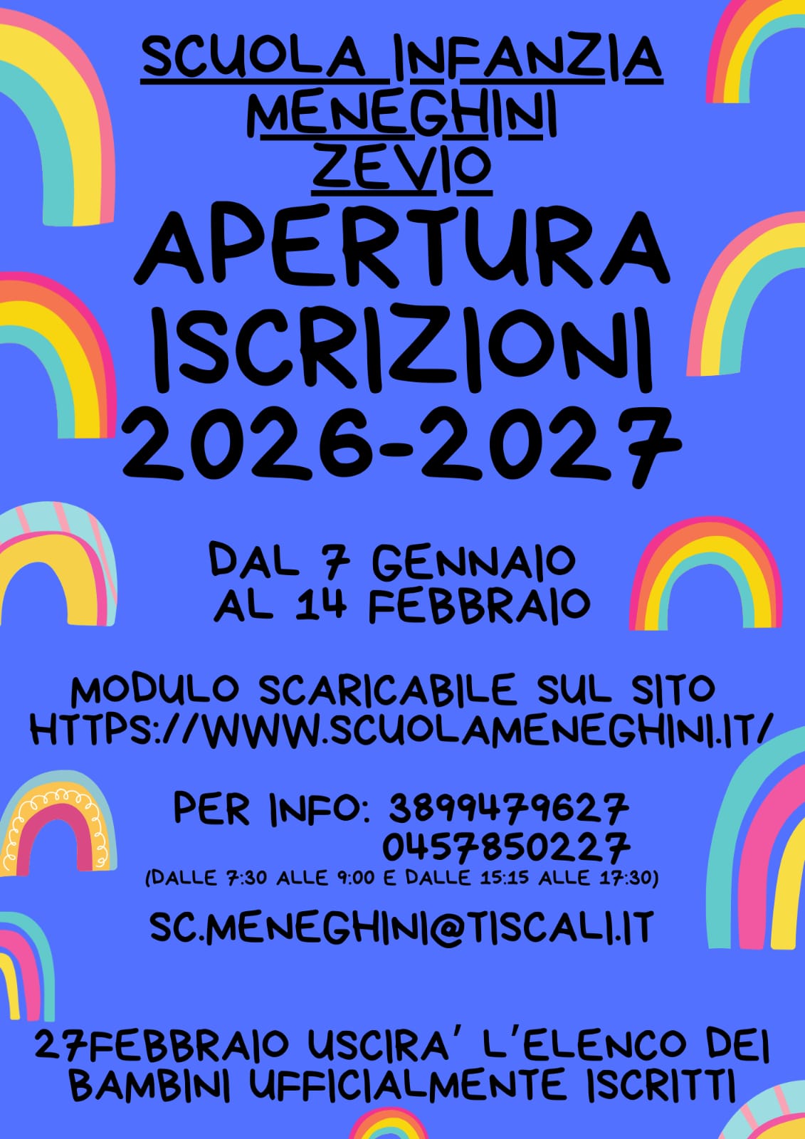 APERTURA ISCRIZIONI 2026-2027